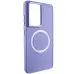 Чехол накладка Bonbon Metal MagSafe Samsung G998 (S21 Ultra) Сиреневая