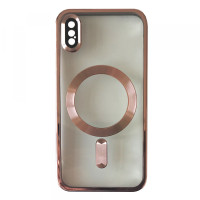 Чохол накладка Shining Camera MagSafe iPhone XR Рожево-золота