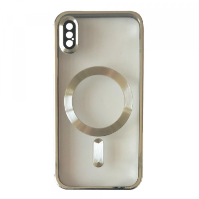 Чехол накладка Shining Camera MagSafe iPhone XR Срібна