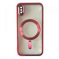 Чехол накладка Shining Camera MagSafe iPhone X Красная