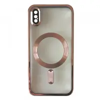 Чехол накладка Shining Camera MagSafe iPhone X Рожево-золота