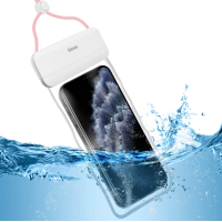Водонепроницаемый чехол Universal Waterproof Baseus Let\'s Go 7.2" Белый/ Розовый Водонепроницаемый чехол Universal Waterproof Baseus Let\'s Go 7.2" Белый/ Розовый