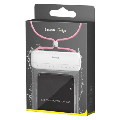 Чохол Universal Waterproof Baseus Let\'s Go Білий/ Рожевий