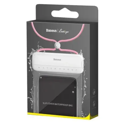 Водонепроницаемый чехол Universal Waterproof Baseus Let\'s Go 7.2" Белый/ Розовый Водонепроницаемый чехол Universal Waterproof Baseus Let\'s Go 7.2" Белый/ Розовый