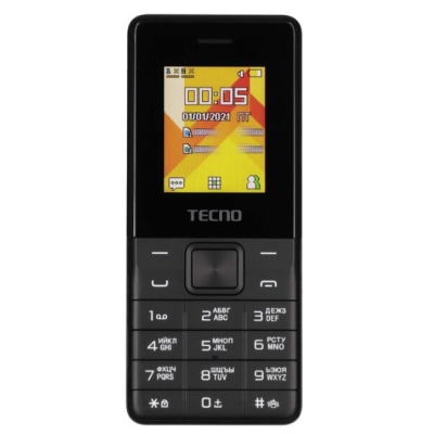 Мобильный телефон Tecno T3012022 Dual Sim Light Black, чёрный