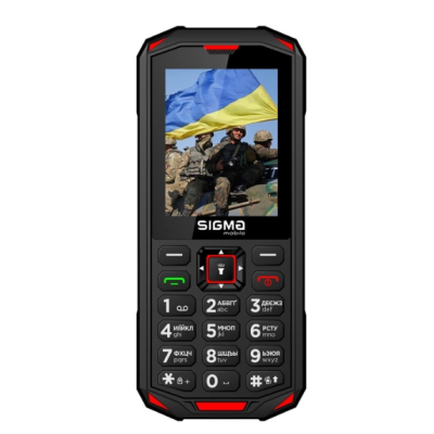 Мобильный телефон Sigma X-treme PA68 Black/Red, красно-черный