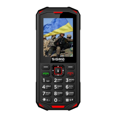 Мобільний телефон Sigma X-treme PA68 Black/Red, червоно-чорний