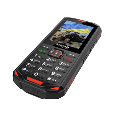 Мобильный телефон Sigma X-treme PA68 Black/Red, красно-черный
