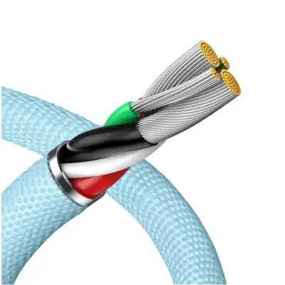 Кабель дата Baseus Crystal Shine Lightning 1.2м Голубой