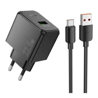 Сетевое зарядное устройство Hoco CS17A+ Type-C 22.5W QC3.0 Черный