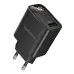 Сетевое зарядное устройство BA95A 18W LED QC3.0 Black, Черный