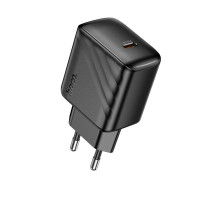 Мережевий зарядний пристрій Hoco CS24A USB-C (25W) Black, Чорний