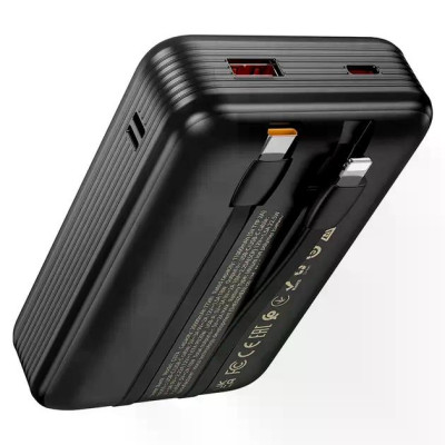 Универсальная мобильная батарея Повербанк Hoco Q37 Graceful 22.5W + PD20W 20000mAh Черный
