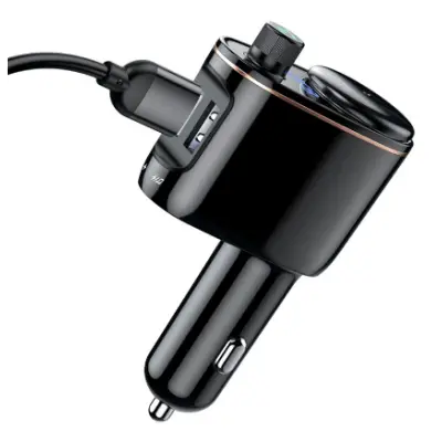 FM модулятор Baseus Locomotive 2USB Black, Чёрный