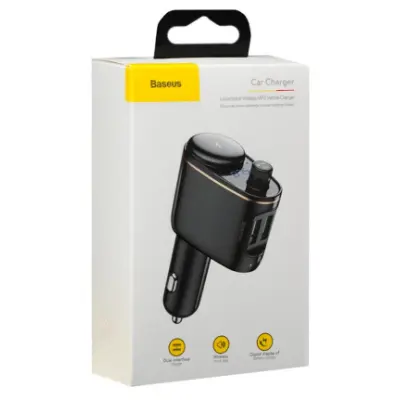 FM модулятор Baseus Locomotive 2USB Black, Чёрный