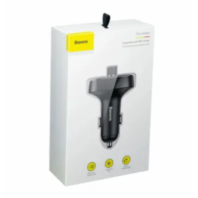 FM Трансмітер Baseus T-Typed BT-MP3 2USB Black, Чорний