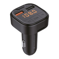 FM Трансмітер ArmorStandart 2USB QC3.0 18W Black, Чорний
