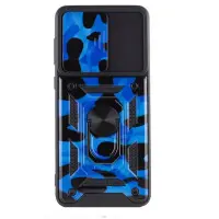 Чехол накладка Serge Ring Camshield Camo Xiaomi Redmi 10C/Poco C40 Синяя