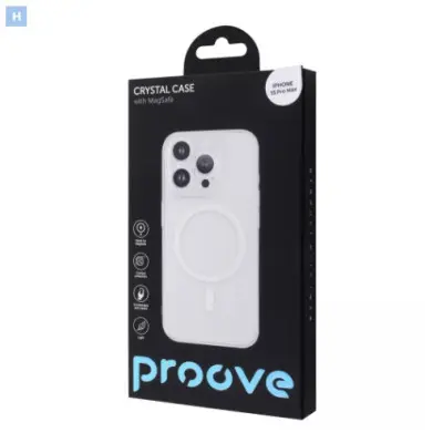 Чехол накладка Proove Crystal MagSafe iPhone 15 Pro Max Прозрачная