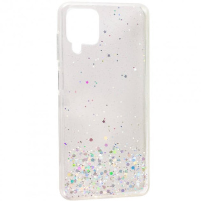 Чехол накладка Star Glitter Samsung A125 (A12)/M127 (M12) Прозрачная
