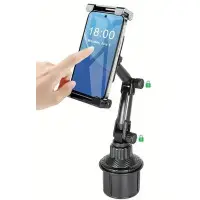 Автодержатель роздвижной в подстаканник авто 270 мм Черный