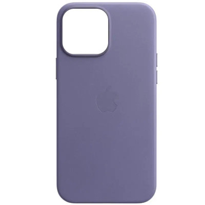 Чехол накладка Leather (AAA) iPhone 13 Сиреневая / Wisteria