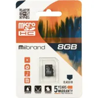 Карта пам\'яті Micro SD 8Gb Mibrand Class10 Карта пам\'яті Micro SD 8Gb Mibrand Class10