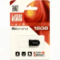 Флеш память USB 16Gb Mibrand Scorpio USB 2.0  Black, Черный