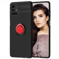 Чехол накладка Color Ring Samsung M515 (M51) Черная/Красная