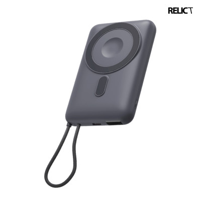 Універсальна мобільна батарея Повербанк Relict Oniqx 2in1 10000 mAh 22,5W Сірий