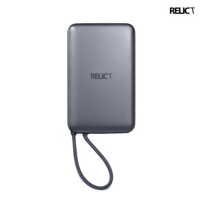 Універсальна мобільна батарея Повербанк Relict Oniqx 2in1 10000 mAh 22,5W Сірий