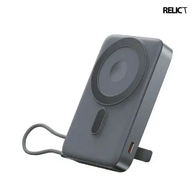 Універсальна мобільна батарея Повербанк Relict Pulse 2in1 10000 mAh 22,5W Сірий