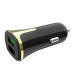 Автомобільний зарядний пристрій Hoco Z31 3.4A QC3.0 2USB + Кабель MicroUSB Black gold, Чорно-золотий