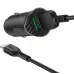 Автомобільний зарядний пристрій Hoco Z39 2USB QC3.0 + кабель MicroUSB Black, Чорний