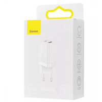 Мережевий зарядний пристрій Baseus Super Si Pro 30W PD Білий Мережевий зарядний пристрій Baseus Super Si Pro 30W PD Білий