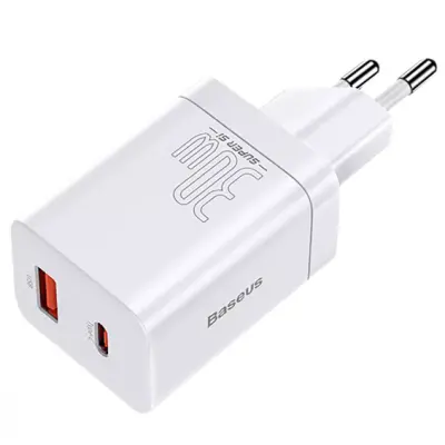 Мережевий зарядний пристрій Baseus Super Si Pro 30W PD Білий