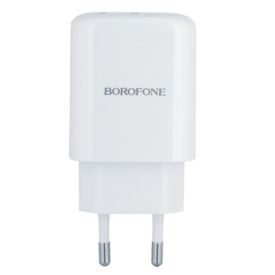 Мережевий зарядний пристрій Borofone 1USB+1USB-C BN4 QC3.0 20W White, Білий