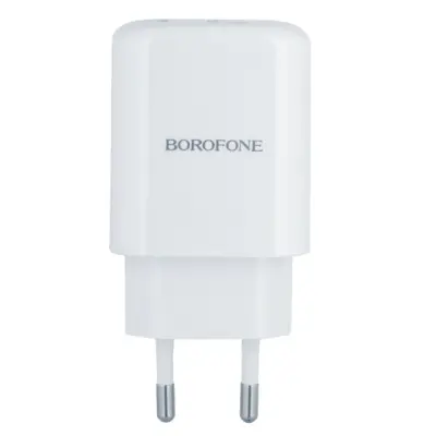 Мережевий зарядний пристрій Borofone 1USB+1USB-C BN4 QC3.0 20W White, Білий
