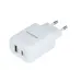 Мережевий зарядний пристрій Borofone 1USB+1USB-C BN4 QC3.0 20W White, Білий