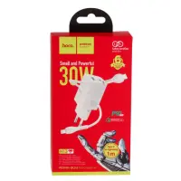 Сетевое зарядное устройство Hoco N13 + Кабель Type-C to Lightning (PD30W) Белый