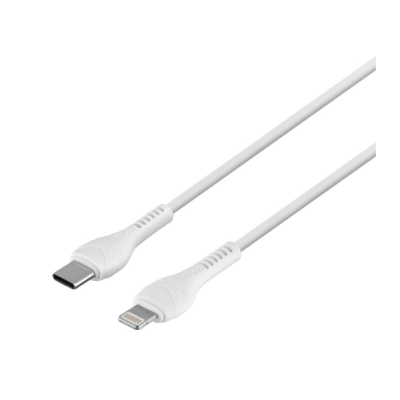Мережевий зарядний пристрій Hoco N13 + Кабель Type-C to Lightning (PD30W) Білий