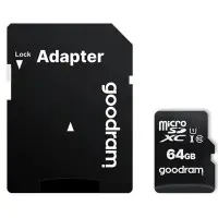 Карта пам'яті Micro SD 64Gb Goodram (UHS-1) Class 10 +Адаптер