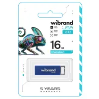 Флеш пам'ять USB 16Gb Wibrand Chameleon USB 2.0 Блакитна Флеш пам'ять USB 16Gb Wibrand Chameleon USB 2.0 Блакитна