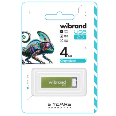 Флеш память USB 4Gb Wibrand Chameleon USB 2.0 Зеленая