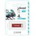 Флеш память USB 4Gb Wibrand Chameleon USB 2.0 Красная