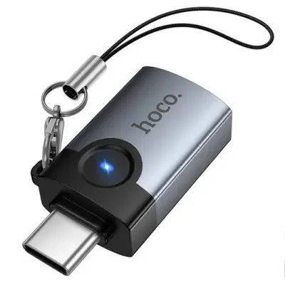Перехідник адаптер OTG Hoco UA24 USB-С Female to USB-A Female Сірий Перехідник адаптер OTG Hoco UA24 USB-С Female to USB-A Female Сірий