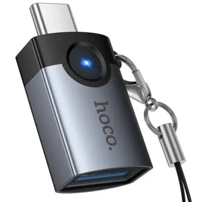 Перехідник адаптер OTG Hoco UA24 USB-С Female to USB-A Female Сірий Перехідник адаптер OTG Hoco UA24 USB-С Female to USB-A Female Сірий