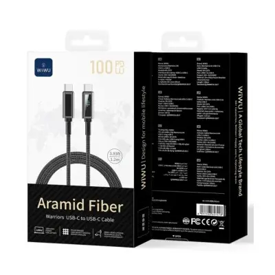 Кабель Wiwu Classic 60W Braided Type-C to Type-C 1м Wi-c032 Кабель Wiwu Classic 60W Braided Type-C to Type-C 1м Wi-c032