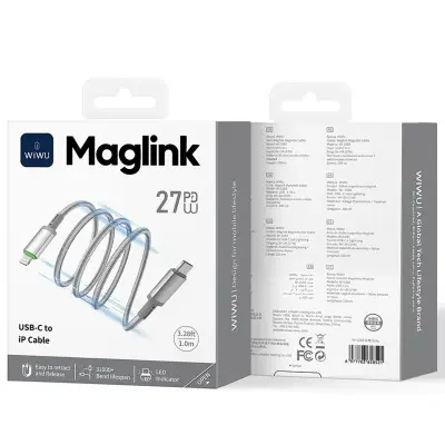 Кабель Wiwu Maglink 27W Type-C to Lightning 1м C083 Кабель Wiwu Maglink 27W Type-C to Lightning 1м C083