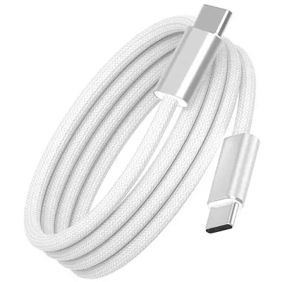 Кабель Wiwu Essen 240W Type-C to Type-C 1.5м Білий C101 Кабель Wiwu Essen 240W Type-C to Type-C 1.5м Білий C101